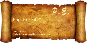Pap Enikő névjegykártya
