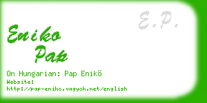 eniko pap business card
