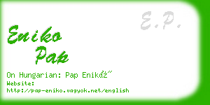 eniko pap business card